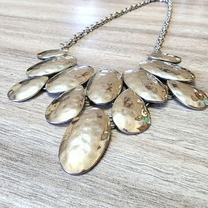 Silver Plated Elegant Statement Piece Necklace